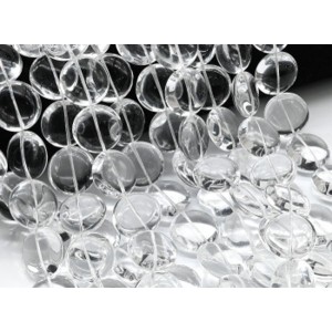 Бусины из натурального горного хрусталя круг 20мм, 40см, 20 бусин