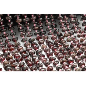 Бусины из граната галтовка 8*5мм, 38.5см, 58 бусин