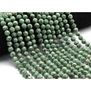 Бусины из кальцита шарик гр.8мм, цвет жадеит, 38см, 48 бусин
