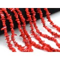 Бусины из перламутра галтовка 5*2мм цвет алый, 80см, 320 бусин