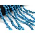 Бусины из перламутра галтовка 5*2мм цвет синий, 80см, 320 бусин
