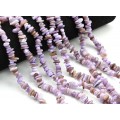 Бусины из перламутра галтовка 5*2мм цвет лавандовый, 80см, 320 бусин