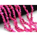 Бусины из перламутра галтовка 5*2мм цвет фуксия, 80см, 320 бусин