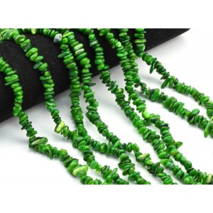 Бусины из перламутра галтовка 5*2мм цвет зеленый, 80см, 320 бусин Бусины из перламутра галтовка 5*2мм цвет зеленый, 80см, 320 бусин