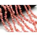 Бусины из перламутра галтовка 5*2мм цвет розовый, 80см, 320 бусин