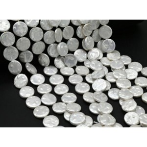 Бусины из майорки круг 15мм цвет белый, 39,5см, 26 бусин (иск.)