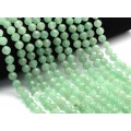 Бусины из кальцита шарик гр.8мм, цвет зеленый, 38см, 47 бусин