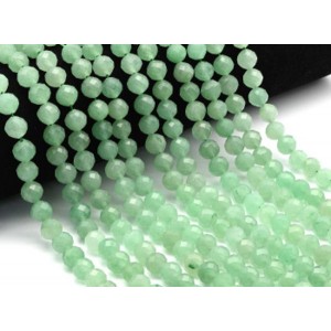 Бусины из кальцита шарик гр.8мм, цвет зеленый, 38см, 47 бусин