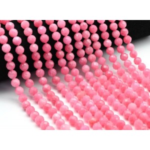 Бусины из кальцита шарик гр.8мм, цвет клубничный, 38см, 48 бусин Бусины из кальцита шарик гр.8мм, цвет клубничный, 38см, 48 бусин