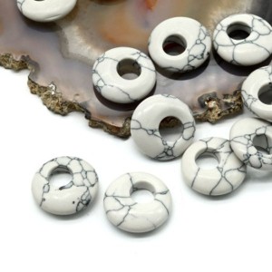 Бусина - бублик для швенз из кахолонга (имитация) 18*5,5-6мм, 1шт