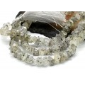 Бусины из кварца рутилового кристаллы 8-9мм, 20см, 43 бусины, 17г