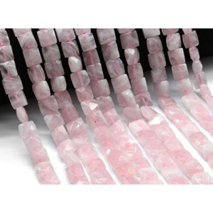 Бусины из розового кварца квадрат с гранями 10*10мм, 39см, 38 бусина Бусины из розового кварца квадрат с гранями 10*10мм, 39см, 38 бусина