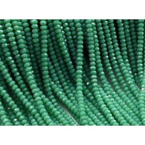 Бусины из кварца тонированного рондель гр.4*3мм, цвет мятный, 35см, 115 бусин Бусины из кварца тонированного рондель гр.4*3мм, цвет мятный, 35см, 115 бусин