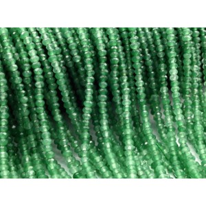 Бусины из кварца тонированного рондель гр.4*3мм, цвет зеленый, 35см, 115 бусин