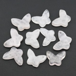 Бусина для швенз "Бабочка" из розового кварца 19*14мм, 1 шт