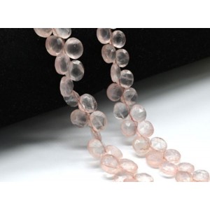 Бусины из розового кварца огранка 8мм, 20см, 45 бусин, 18г
