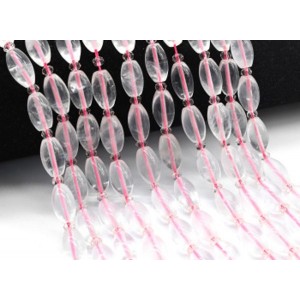 Бусины из розового кварца рис 8*13мм, 39см, 23 бусины Бусины из розового кварца рис 8*13мм, 39см, 23 бусины