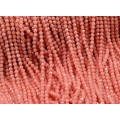 Бусины светящиеся шарик гр.4мм цвет коралловый, 38см, 98 бусин (иск.)