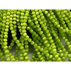 Бусины из кошачьего глаза (синт.) (улексит) шарик гр.6мм цвет салатовый, 40см, 70 бусин (иск.)