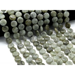 Бусины из лабрадорита круг 15мм, 39см, 27 бусин
