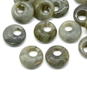 Бусина - бублик для швенз из лабрадорита 18*5,5-6мм, 1шт