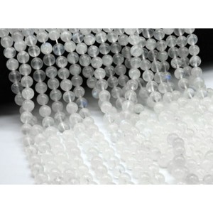 Бусины из лунного камня (Адуляр) шарик 8мм, 38см,48 бусин