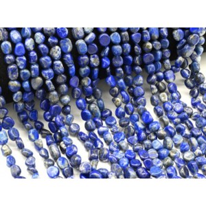 Бусины из лазурита галтовка 5*8мм, 40см, 60 бусин