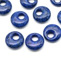 Бусина - бублик для швенз из лазурита (имитация) 18*5,5-6мм, 1шт