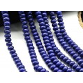 Бусины из кварца тонированного рондель 8*5мм, цвет лазурит, 36см, 73 бусины