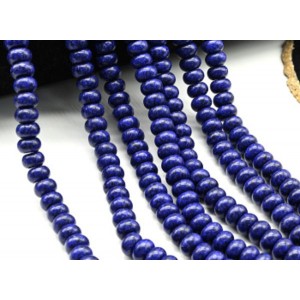 Бусины из кварца тонированного рондель 8*5мм, цвет лазурит, 36см, 73 бусины