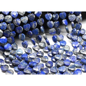 Бусины из лазурита сердечки 12*12мм, 37см, 29 бусин