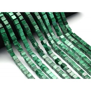 Бусины из малахита кубик 7мм, 40см, 57 бусин Бусины из малахита кубик 7мм, 40см, 57 бусин
