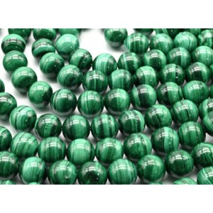 Бусины из малахита шарик 10мм, 40см, 40 бусин