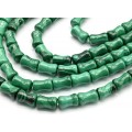 Бусины из малахита косточка 6*9мм, 40см, 43 бусины