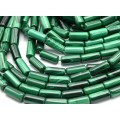 Бусины из малахита цилиндр 5*12мм, 40см, 34 бусины