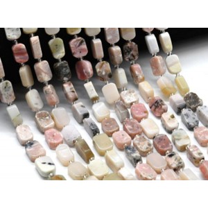 Бусины из опала прямоугольник 9*12мм, 37см, 27 бусин