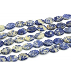 Бусины из содалита овалг 22*30мм, 39см, 12 бусин