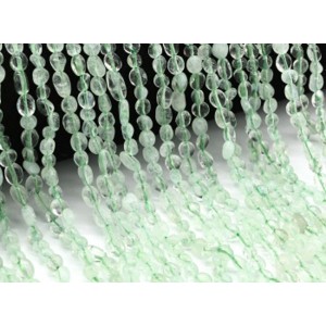 Бусины из аметиста зеленого (празиолит) галтовка 5*7мм, 39см, 70 бусин