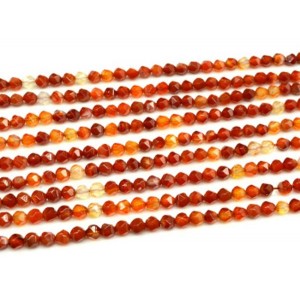 Бусины из сердолика многогранник 5мм, 36см, 61 бусина Бусины из сердолика многогранник 5мм, 36см, 61 бусина