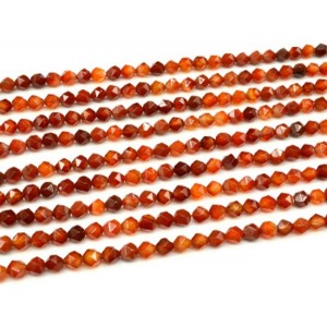 Бусины из сердолика многогранник 7мм, 36см, 46 бусин Бусины из сердолика многогранник 7мм, 36см, 46 бусин