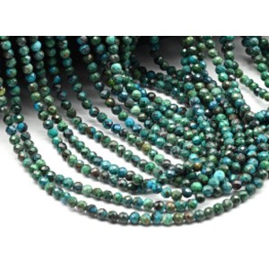 Бусины из хризоколлы шарик гр.3,4мм, 38см, 125 бусин
