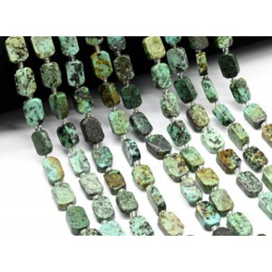 Бусины из хризоколлы прямоугольник 9*12мм, 37см, 26 бусин Бусины из хризоколлы прямоугольник 9*12мм, 37см, 26 бусин