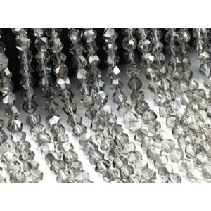 Бусины из циркона форма гр 7*7мм цвет раухтопаз, 39см, 56 бусин (иск.)