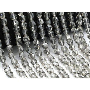 Бусины из циркона форма гр 7,5*7,5мм цвет раухтопаз, 39,5см, 52 бусины (иск.)