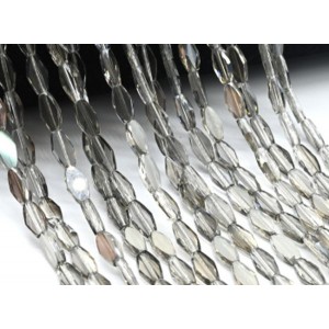 Бусины из циркона ромб гр 5,5*10мм цвет раухтопаз, 40см, 38 бусин (иск.)