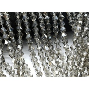 Бусины из циркона форма гр 9*9мм цвет раухтопаз, 39,5см, 44 бусины (иск.)