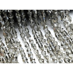 Бусины из циркона треугольник гр 8*10мм цвет раухтопаз, 39,5см, 43 бусины (иск.)