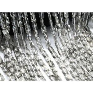 Бусины из циркона прямоугольник гр.6*9мм цвет раухтопаз, 37,5см, 42 бусины (иск.)