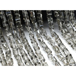 Бусины из циркона форма гр 7,5*7мм цвет раухтопаз, 39см, 69 бусин (иск.)