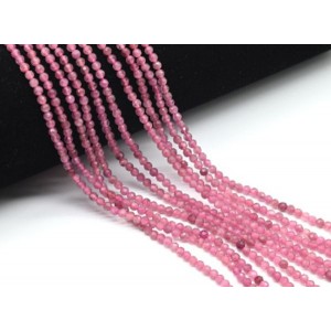 Бусины из турмалина розового шарик гр.3мм, 40см, 125 бусин Бусины из турмалина розового шарик гр.3мм, 40см, 125 бусин